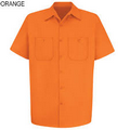 Orange Men's Short Sleeve Uniform Shirt